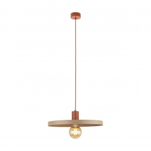 Lampa wisząca z płaskim kloszem Sila Sabia Brick 40cm beżowa TK Lighting