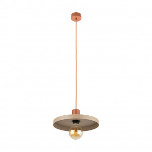 Lampa wisząca z płaskim kloszem Sila Sabia Brick 30cm beżowa TK Lighting