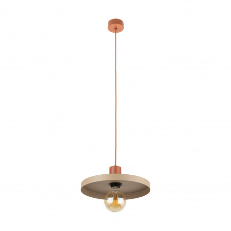Lampa wisząca z płaskim kloszem Sila Sabia Brick 30cm beżowa TK Lighting