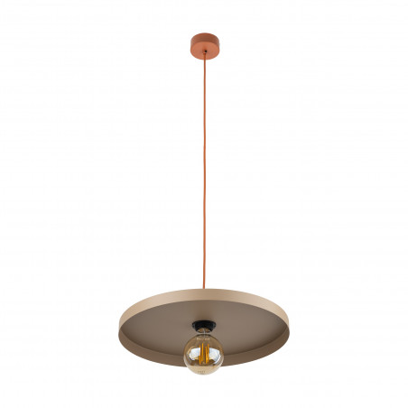 Lampa wisząca z płaskim kloszem Sila Sabia Brick 40cm beżowa TK Lighting