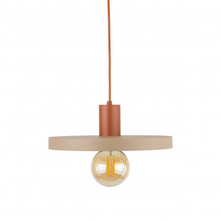 Lampa wisząca z płaskim kloszem Sila Sabia Brick 30cm beżowa TK Lighting