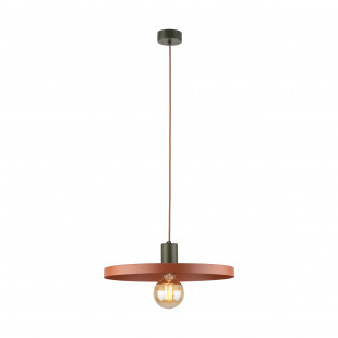 Lampa wisząca z płaskim kloszem Sila Brick Green 40cm ceglana TK Lighting