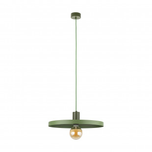 Lampa wisząca z płaskim kloszem Sila Peapod Green 40cm zielona TK Lighting