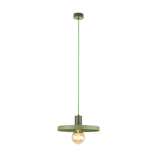 Lampa wisząca z płaskim kloszem Sila Peapod Green 30cm zielona TK Lighting