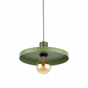 Lampa wisząca z płaskim kloszem Sila Peapod Green 30cm zielona TK Lighting