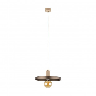 Lampa wisząca z płaskim kloszem Sila Sabia Brown 30cm brązowa TK Lighting
