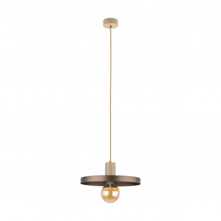 Lampa wisząca z płaskim kloszem Sila Sabia Brown 30cm brązowa TK Lighting