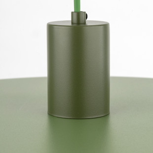Lampa wisząca z płaskim kloszem Sila Peapod Green 40cm zielona TK Lighting