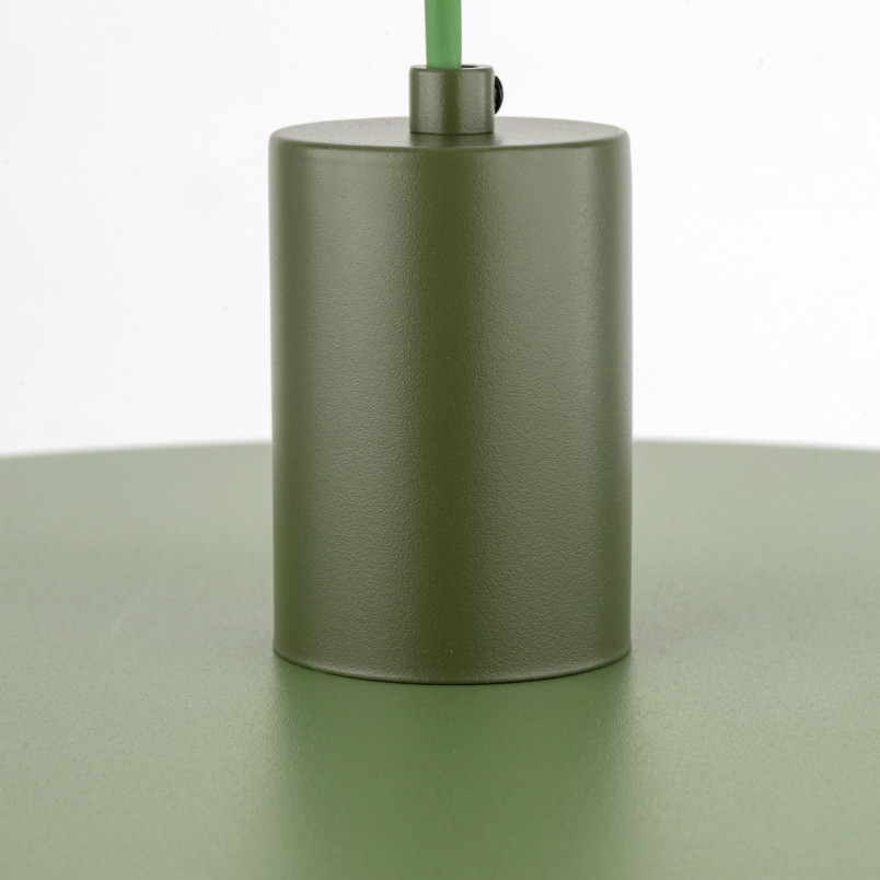 Lampa wisząca z płaskim kloszem Sila Peapod Green 40cm zielona TK Lighting