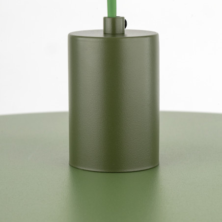 Lampa wisząca z płaskim kloszem Sila Peapod Green 40cm zielona TK Lighting