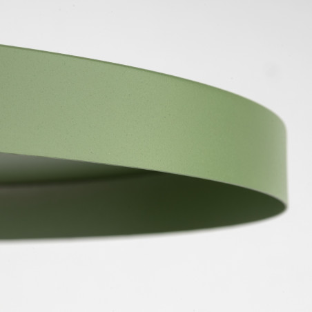 Lampa wisząca z płaskim kloszem Sila Peapod Green 40cm zielona TK Lighting