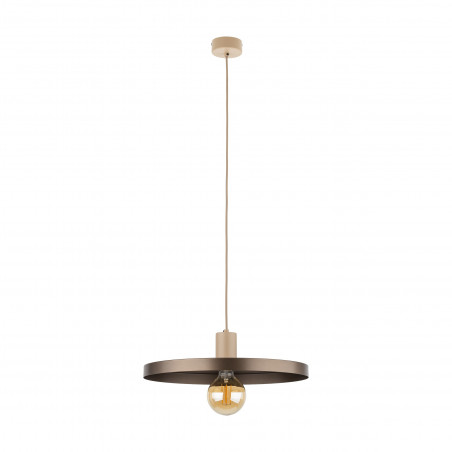 Lampa wisząca z płaskim kloszem Sila Sabia Brown 40cm brązowa TK Lighting