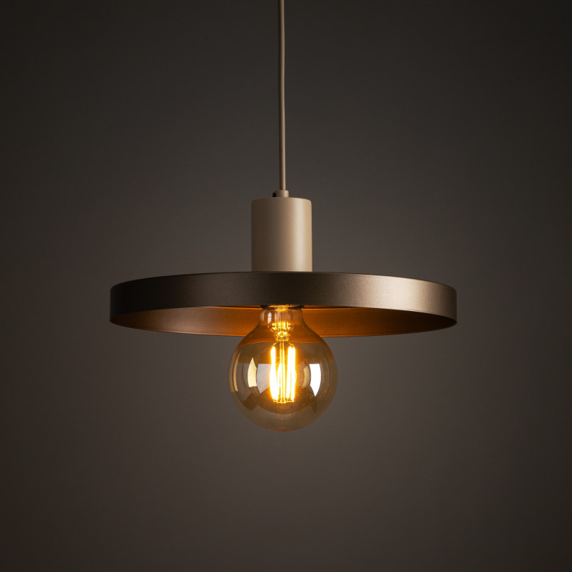 Lampa wisząca z płaskim kloszem Sila Sabia Brown 30cm brązowa TK Lighting