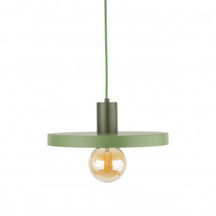 Lampa wisząca z płaskim kloszem Sila Peapod Green 30cm zielona TK Lighting