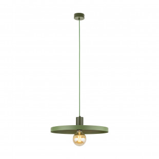 Lampa wisząca z płaskim kloszem Sila Peapod Green 40cm zielona TK Lighting
