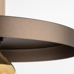 Lampa wisząca z płaskim kloszem Sila Sabia Brown 30cm brązowa TK Lighting