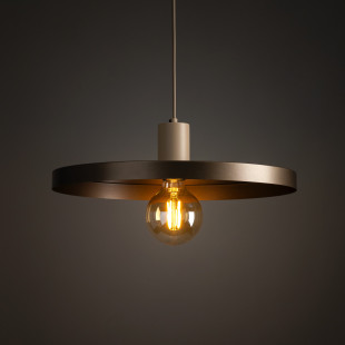 Lampa wisząca z płaskim kloszem Sila Sabia Brown 40cm brązowa TK Lighting
