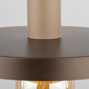 Lampa wisząca z płaskim kloszem Sila Sabia Brown 30cm brązowa TK Lighting