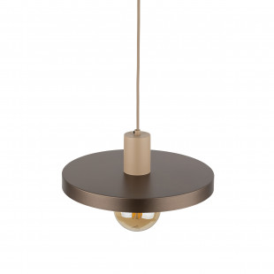 Lampa wisząca z płaskim kloszem Sila Sabia Brown 30cm brązowa TK Lighting