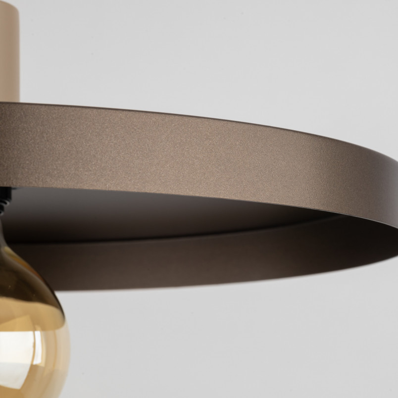 Lampa wisząca z płaskim kloszem Sila Sabia Brown 40cm brązowa TK Lighting