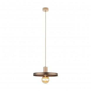 Lampa wisząca z płaskim kloszem Sila Sabia Brown 30cm brązowa TK Lighting