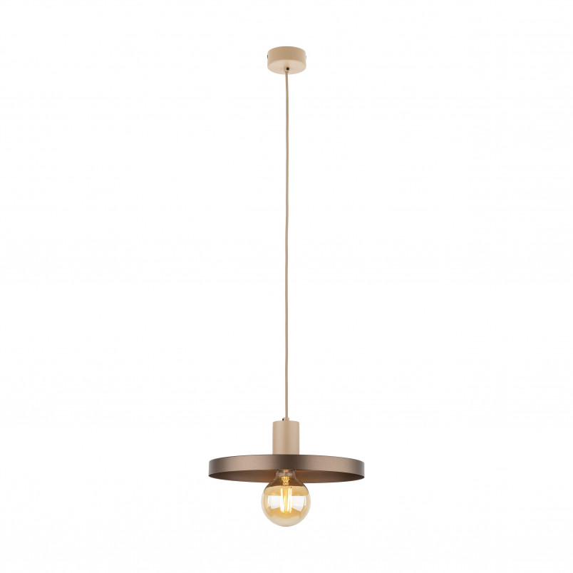 Lampa wisząca z płaskim kloszem Sila Sabia Brown 30cm brązowa TK Lighting