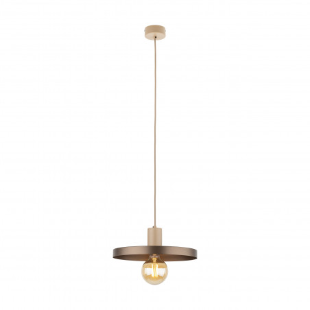 Lampa wisząca z płaskim kloszem Sila Sabia Brown 30cm brązowa TK Lighting