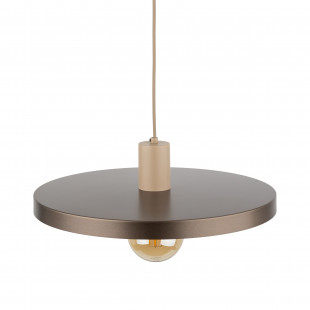 Lampa wisząca z płaskim kloszem Sila Sabia Brown 40cm brązowa TK Lighting