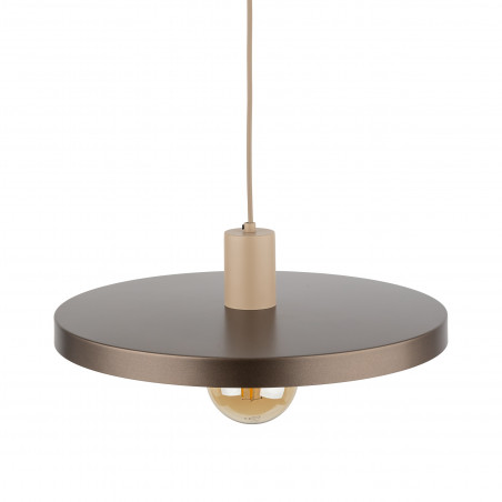 Lampa wisząca z płaskim kloszem Sila Sabia Brown 40cm brązowa TK Lighting