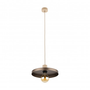 Lampa wisząca z płaskim kloszem Sila Sabia Brown 30cm brązowa TK Lighting