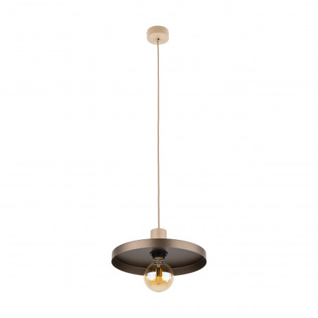 Lampa wisząca z płaskim kloszem Sila Sabia Brown 30cm brązowa TK Lighting