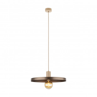 Lampa wisząca z płaskim kloszem Sila Sabia Brown 40cm brązowa TK Lighting