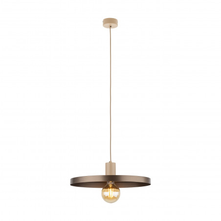 Lampa wisząca z płaskim kloszem Sila Sabia Brown 40cm brązowa TK Lighting