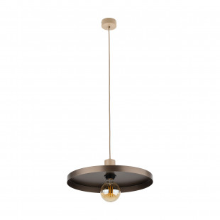 Lampa wisząca z płaskim kloszem Sila Sabia Brown 40cm brązowa TK Lighting