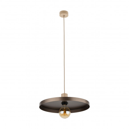 Lampa wisząca z płaskim kloszem Sila Sabia Brown 40cm brązowa TK Lighting