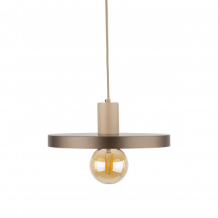Lampa wisząca z płaskim kloszem Sila Sabia Brown 30cm brązowa TK Lighting