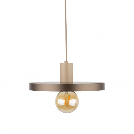 Lampa wisząca z płaskim kloszem Sila Sabia Brown 30cm brązowa TK Lighting