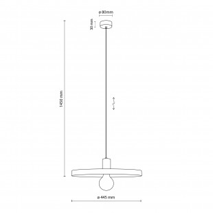 Lampa wisząca z płaskim kloszem Sila Sabia Brown 40cm brązowa TK Lighting