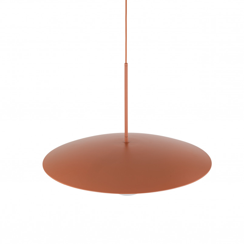 Lampa wisząca metalowa ze szklaną kulą Slate 65cm biały / ceglany TK Lighting