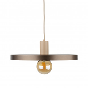Lampa wisząca z płaskim kloszem Sila Sabia Brown 40cm brązowa TK Lighting