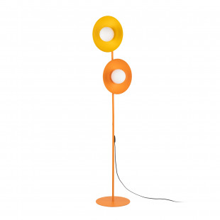 Lampa podłogowa 2 szklane kule Slate 160cm biały / pomarańczowy / żółty TK Lighting
