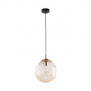Lampa wisząca szklana nowoczesna Sol 25cm bursztynowa TK Lighting