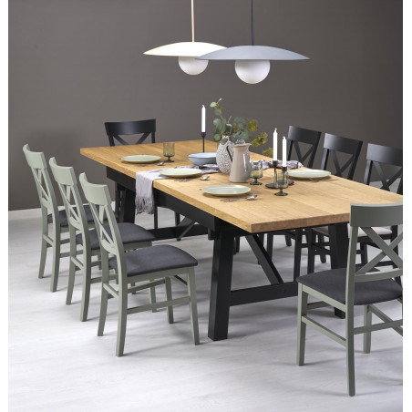 Lampa wisząca metalowa ze szklaną kulą Slate Sabia 65cm biały / beżowy TK Lighting
