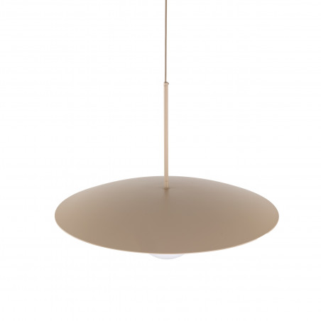 Lampa wisząca metalowa ze szklaną kulą Slate Sabia 65cm biały / beżowy TK Lighting