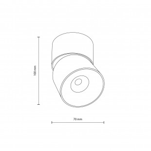 Reflektor regulowany Spark LED 3000/4000/6000K CCT 7cm czarny TK Lighting