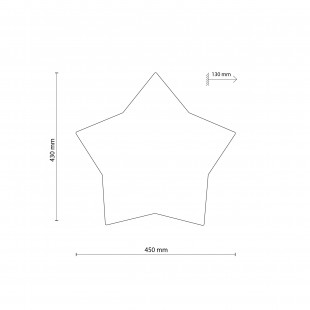 Plafon dziecięcy gwiazda Star 45x43cm szary TK Lighting