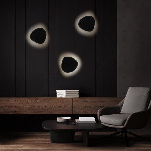Kinkiet dekoracyjny Stone 39x30cm czarny TK Lighting
