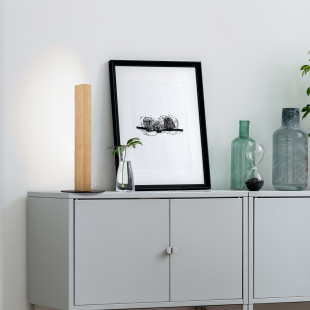 Lampa drewniana stołowa Teo LED 41,5cm sosna TK Lighting