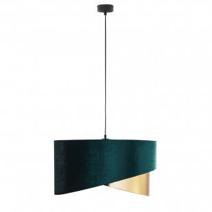 Lampa wisząca z abażurem Tercino 50cm zielono-złota TK Lighting