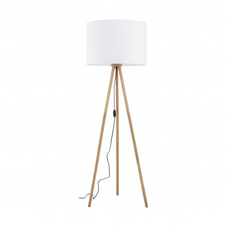 Lampa podłogowa trójnóg z abażurem Tokyo postarzana sosna / biały TK Lighting